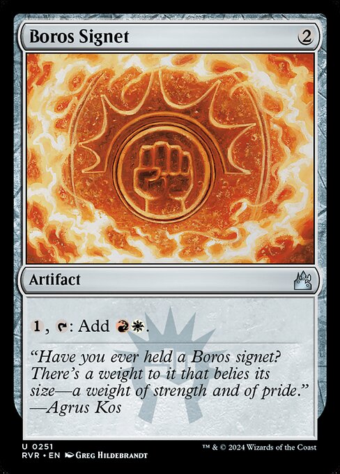 Boros-Petschaft RVR-251 Uncommon Light Played Englisch Foil
