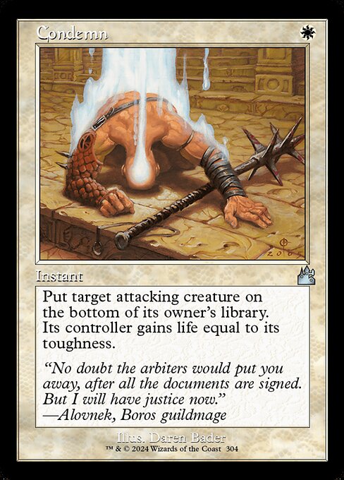 Condemn XRVR-304 Uncommon Excellent Englisch Foil