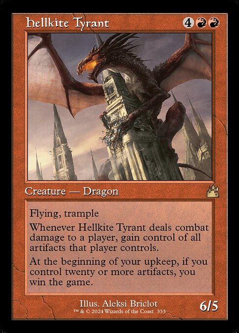 Tyrannischer Höllendrache (V.1) XRVR-333 Rare Near Mint Englisch Foil