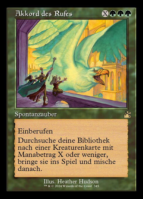Akkord des Rufes XRVR-345 Rare Near Mint Deutsch