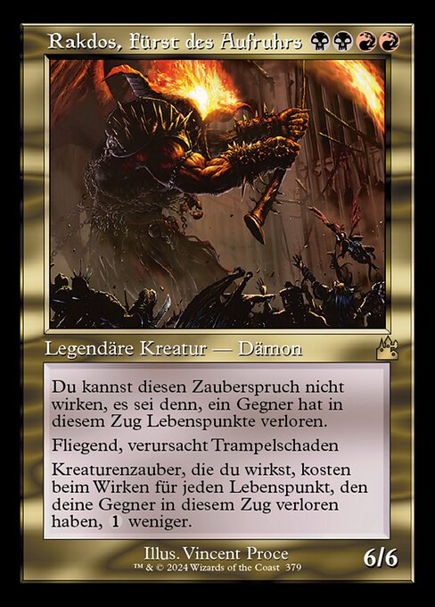 Rakdos, Fürst des Aufruhrs XRVR-379 Rare Near Mint Deutsch