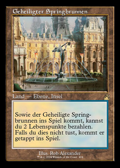Geheiligter Springbrunnen (V.2) XRVR-404 Rare Good Deutsch