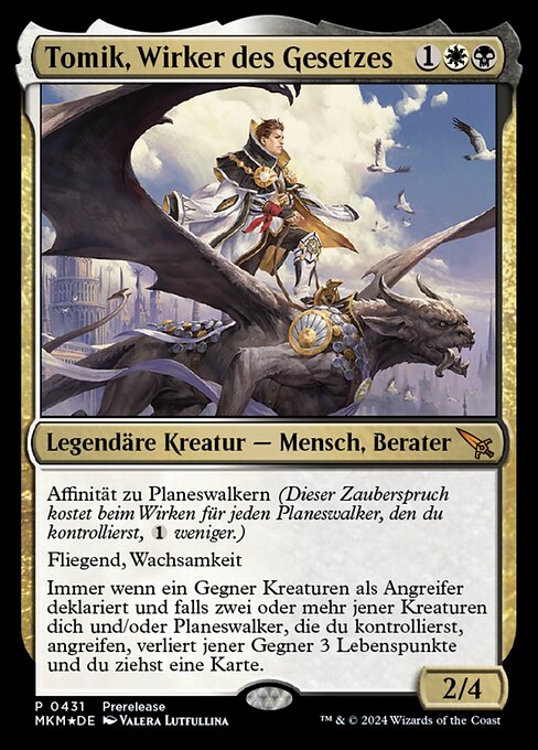 Tomik, Wielder of Law PMKM-431 Mythic Excellent Deutsch Foil