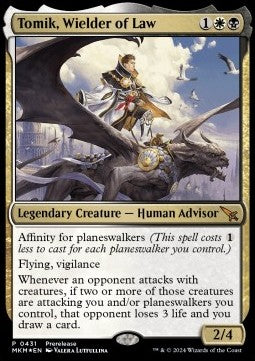Tomik, Wielder of Law PMKM-431 Mythic Excellent Deutsch Foil