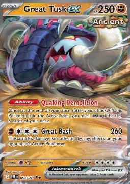 Great Tusk ex PAF-053 Double Rare Excellent Englisch