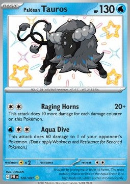 Paldean Tauros PAF-120 Shiny Rare Near Mint Englisch