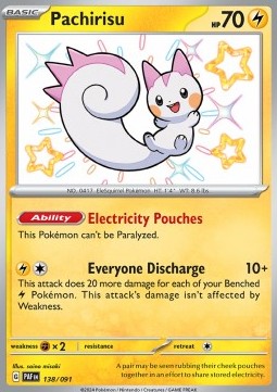 Pachirisu PAF-138 Shiny Rare Near Mint Deutsch