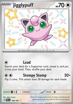 Jigglypuff PAF-198 Shiny Rare Near Mint Englisch