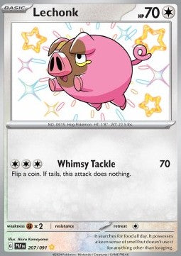 Lechonk PAF-207 Shiny Rare Excellent Englisch