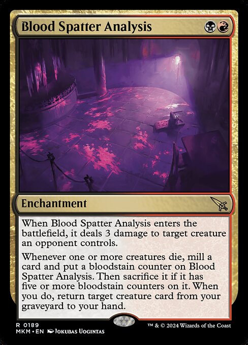 Blood Spatter Analysis MKM-189 Rare Excellent Englisch Foil