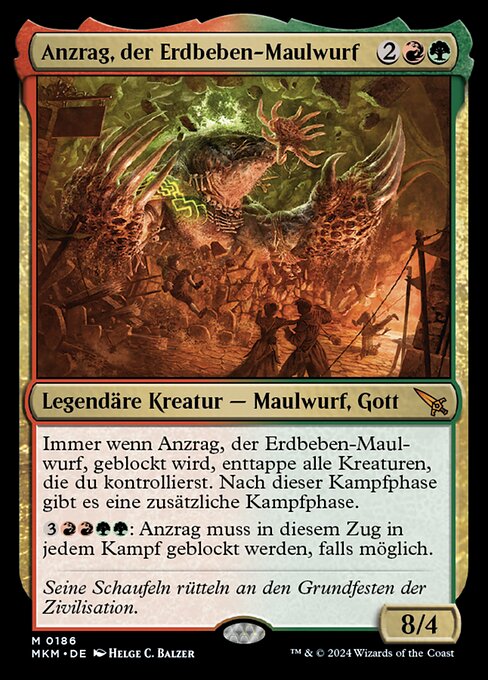 Anzrag, der Erdbeben-Maulwurf MKM-186 Mythic Excellent Deutsch