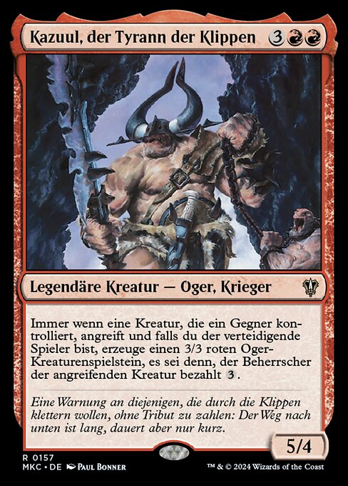 Kazuul, der Tyrann der Klippen MKC-157 Rare Near Mint Deutsch