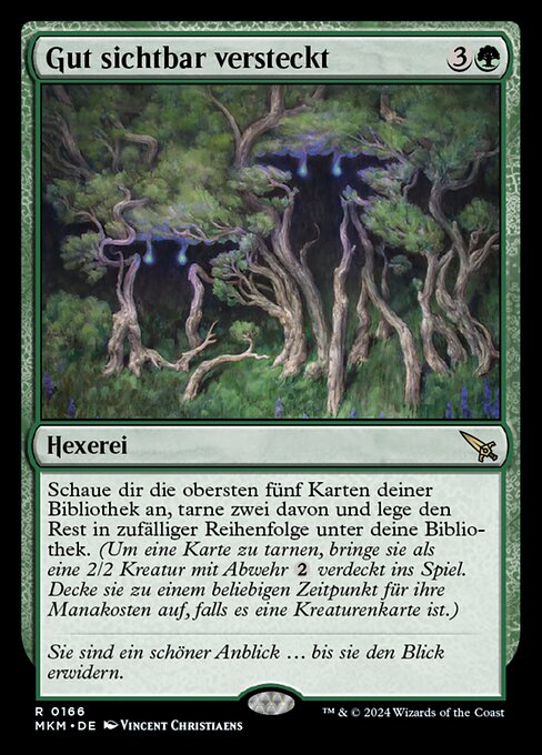 Gut sichtbar versteckt MKM-166 Rare Near Mint Deutsch