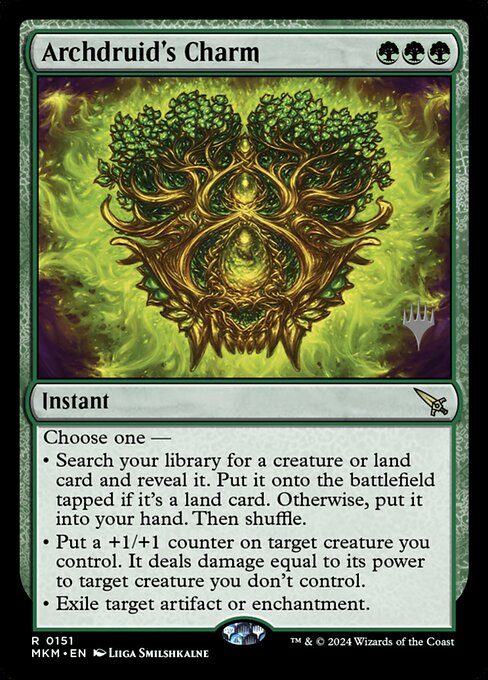 Archdruid's Charm (V.2) PMKM-151 Rare Near Mint Englisch Foil