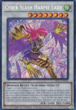 Cyber Slash Harpie Lady BLC1-010 Secret Rare Near Mint Englisch