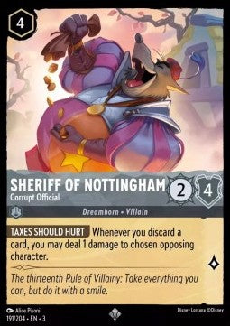 Sheriff von Nottingham - Korrupter Beamter 3INK-191 Super Rare Near Mint Deutsch Foil