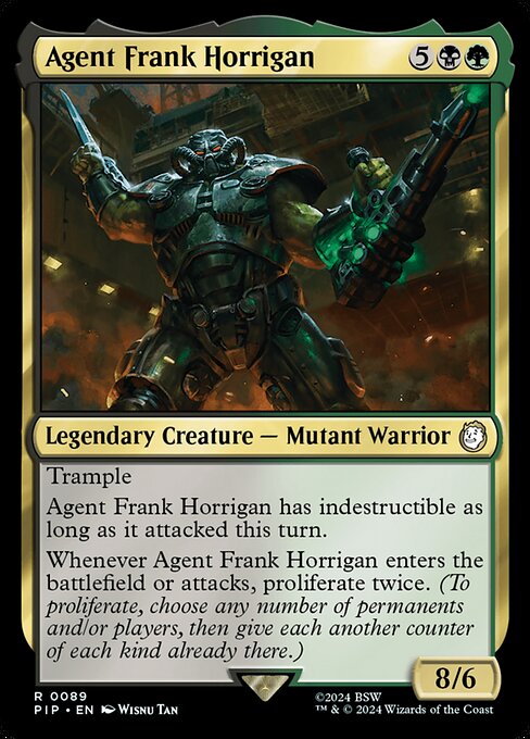 Agent Frank Horrigan PIP-89 Rare Excellent Englisch