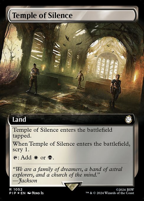 Tempel des Schweigens (V.3) XPIP-1052 Rare Near Mint Englisch Foil
