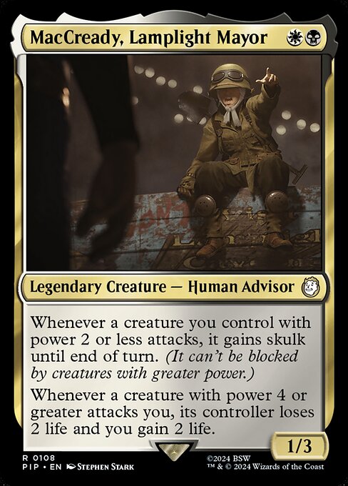 MacCready, Lamplight Mayor PIP-108 Rare Near Mint Englisch Foil