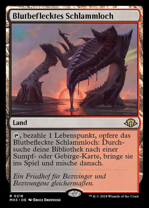 Blutbeflecktes Schlammloch MH3-216 Rare Near Mint Deutsch