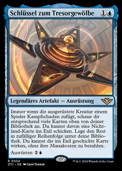 Schlüssel zum Tresorgewölbe OTJ-54 Rare Near Mint Deutsch