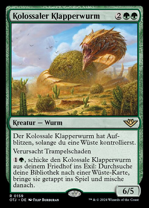 Kolossaler Klapperwurm OTJ-159 Rare Near Mint Deutsch