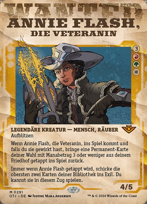 Annie Flash, die Veteranin XOTJ-291 Mythic Near Mint Deutsch Foil