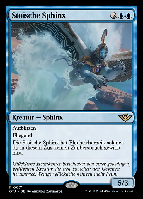 Stoische Sphinx OTJ-71 Rare Near Mint Deutsch