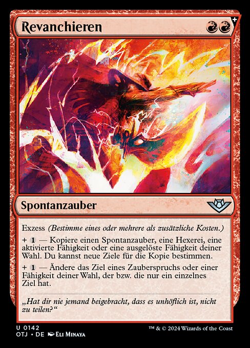 Revanchieren OTJ-142 Uncommon Near Mint Deutsch Foil