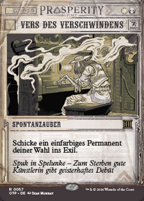 Vers des Verschwindens OTP-57 Rare Excellent Deutsch