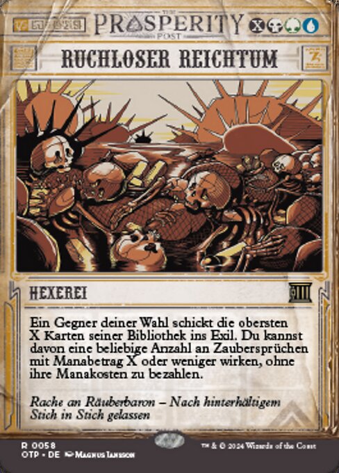 Ruchloser Reichtum OTP-58 Rare Near Mint Deutsch