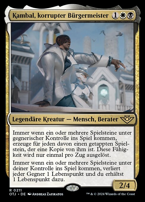 Kambal, korrupter Bürgermeister OTJ-211 Rare Near Mint Deutsch