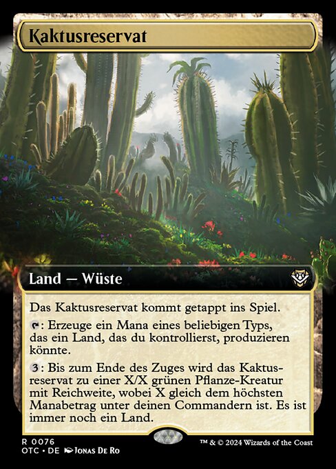 Kaktusreservat XOTC-76 Rare Near Mint Deutsch