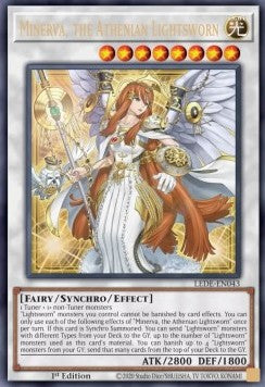 Minerva, the Athenian Lightsworn (V.1) LEDE-EN043 Ultra Rare Near Mint Englisch 1. Auflage