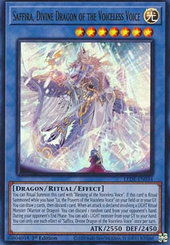 Saffira, Divine Dragon of the Voiceless Voice (V.1) LEDE-EN034 Ultra Rare Excellent Englisch 1. Auflage