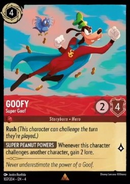 Goofy - Supergoof (V.1) 4URS-107 Rare Near Mint Deutsch