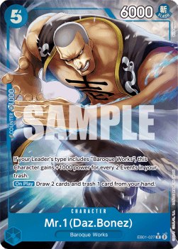 Mr.1(Daz.Bonez) (EB01-027) (V.2) EB01 Alternate Art Near Mint Englisch