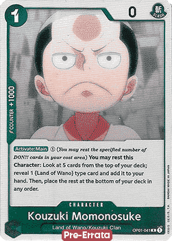 Kouzuki Momonosuke (OP01-041) OP01E Rare Near Mint Englisch