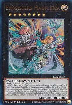 Exoschwestern Magnifica (V.2) RA02-038 Ultra Rare Light Played Deutsch 1. Auflage