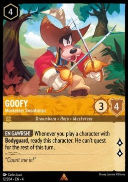Goofy - Musketeer Swordsman 4URS-12 Rare Near Mint Deutsch
