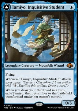Tamiyo, Inquisitive Student // Tamiyo, Seasoned Scholar MH3-242 Mythic Near Mint Englisch
