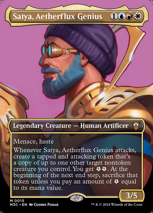 Satya, Aetherflux Genius (V.1) XM3C-15 Mythic Boosterfrisch Englisch