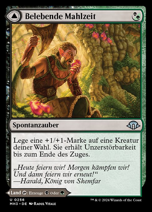 Belebende Mahlzeit // Altholz-Hain MH3-256 Uncommon Near Mint Deutsch Foil