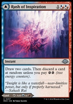 Rush of Inspiration // Crackling Falls MH3-257 Uncommon Boosterfrisch Englisch Foil