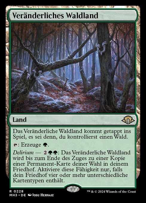 Veränderliches Waldland MH3-228 Rare Excellent Deutsch