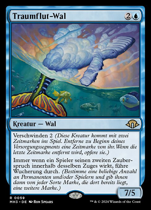 Traumflut-Wal MH3-59 Rare Near Mint Deutsch