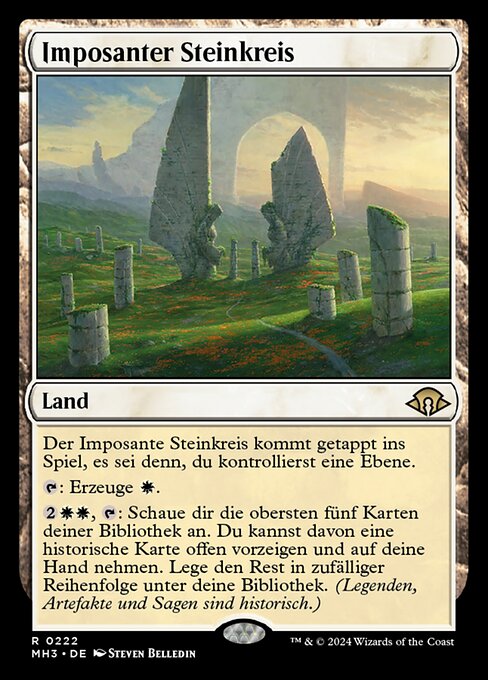 Imposanter Steinkreis MH3-222 Rare Near Mint Deutsch