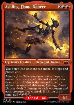 Ascheline die Flammentänzerin (V.3) XMH3-481 Mythic Near Mint Englisch Foil