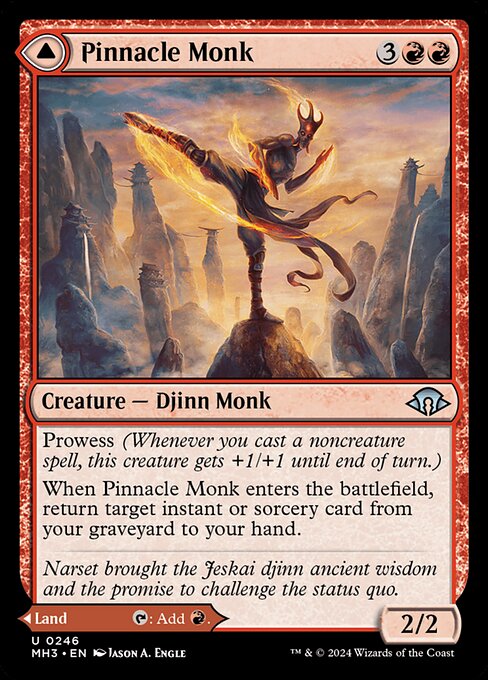 Pinnacle Monk // Mystic Peak MH3-246 Uncommon Boosterfrisch Englisch Foil