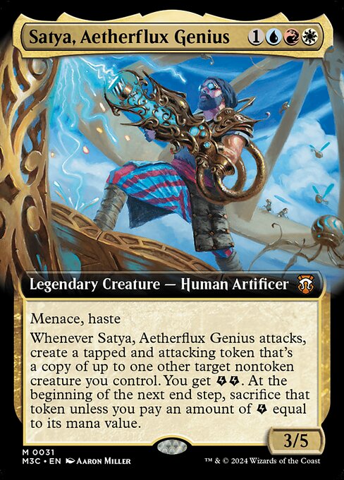 Satya, Aetherflux Genius XM3C-31 Mythic Near Mint Englisch Foil